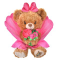 Japan Disney Store UniBearsity Plush - Pudding : Pink Bouquet Valentine - 1
