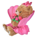 Japan Disney Store UniBearsity Plush - Pudding : Pink Bouquet Valentine - 2