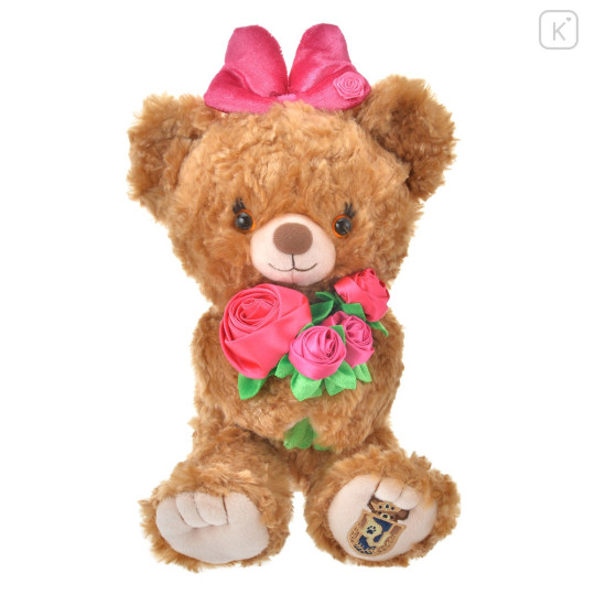 Japan Disney Store UniBearsity Plush - Pudding : Pink Bouquet Valentine - 5