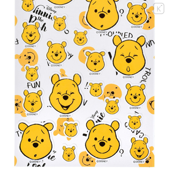 Japan Disney Store Sticker - Pooh / Funny Face - 4