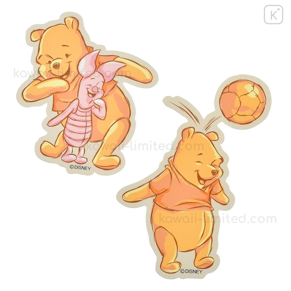 Kamio Japan Disney Winnie The Pooh Upbeat Friends Stickers - tokopie