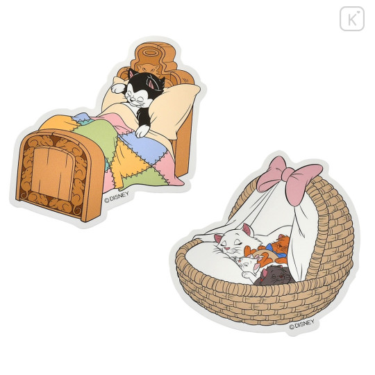 Japan Disney Store Die-cut Sticker Collection - Disney Cat / Sleeping - 5