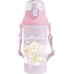 Japan San-X Kids One-Touch Water Bottle With Strap 480ml - Sumikko Gurashi : Sweet Dream
