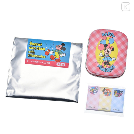 Japan Disney Store Secret Sticky Notes & Can Case - Retro / Mickey & Friends - 6