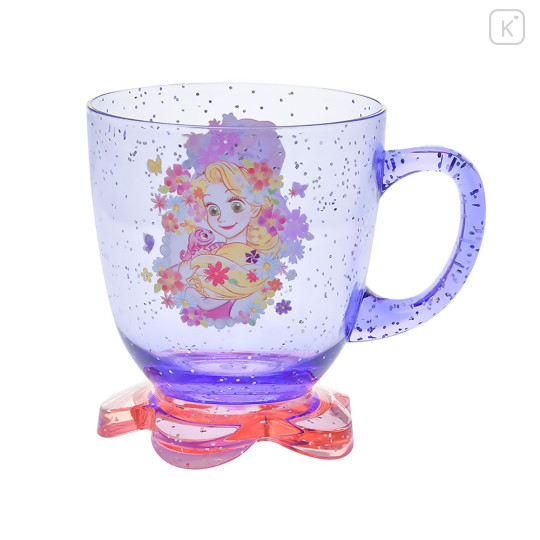 Japan Disney Store Clear Cup - Rapunzel / Flower - 1