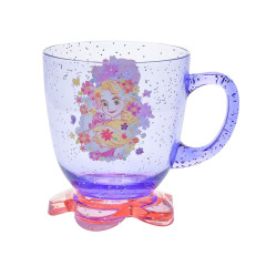 Japan Disney Store Clear Cup - Rapunzel / Flower