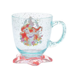 Japan Disney Store Clear Cup - Ariel / Flower