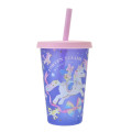 Japan Disney Store Clear Tumbler - Minnie Mouse / Changing Rainbow Unicorn / Cold Drink - 4