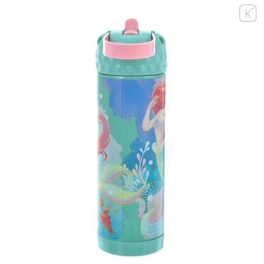 Japan Disney Store One Push Stainless Steel Water Bottle - Ariel : Friends - 3