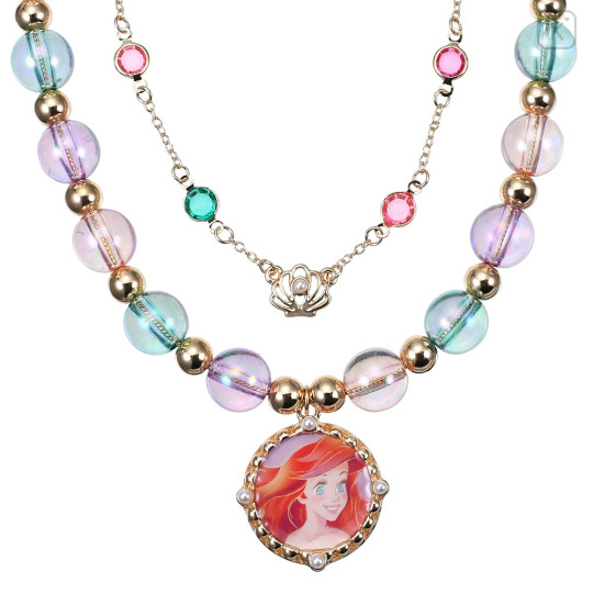 Japan Disney Store Kids Beaded 2 strands Necklace - Ariel / Rainbow - 3