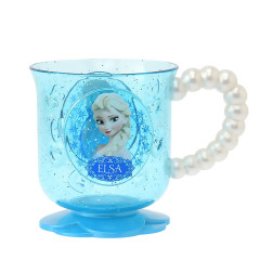 Japan Disney Store Clear Cup - Anna & Elsa / Pearl