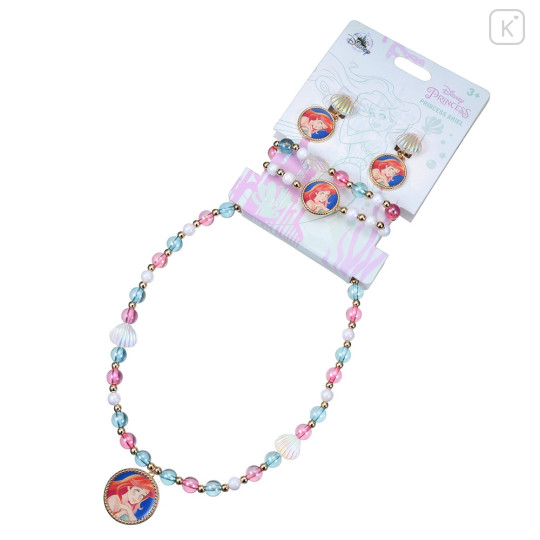 Japan Disney Store Kids Earrings Bracelet Necklace Set - Ariel / Rainbow - 2