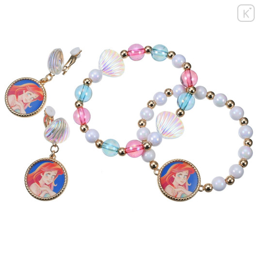Japan Disney Store Kids Earrings Bracelet Necklace Set - Ariel / Rainbow - 4