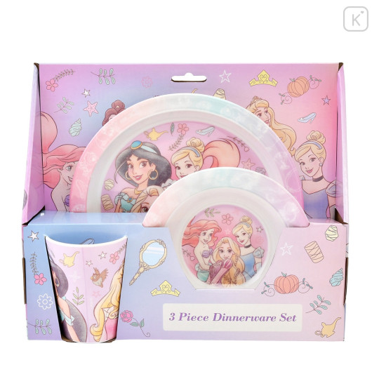 Japan Disney Store Plate & Cup Set - Princess / Pastel Colorful - 2