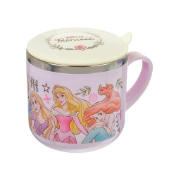 Japan Disney Store Stainless Steel Mug with Lid - Princess / Pastel Colorful