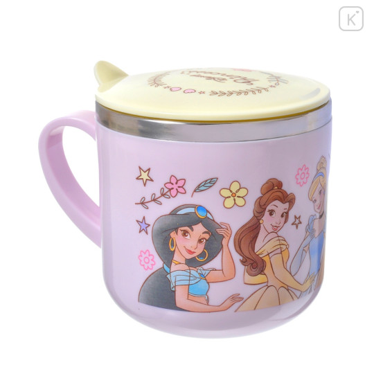 Japan Disney Store Stainless Steel Mug with Lid - Princess / Pastel Colorful - 2