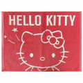 Japan Sanrio Yarn Dyed Jacquard Mat - Hello Kitty / Red & White - 1