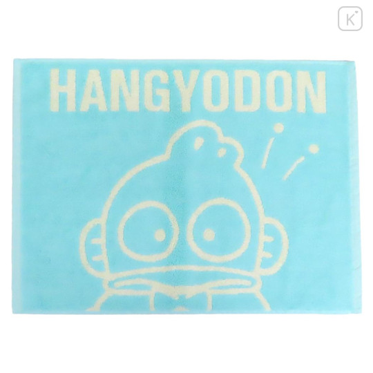 Japan Sanrio Yarn Dyed Jacquard Mat - Hangyodon / Blue & White - 1