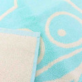 Japan Sanrio Yarn Dyed Jacquard Mat - Hangyodon / Blue & White - 3