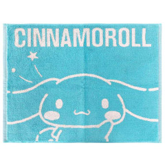 Japan Sanrio Yarn Dyed Jacquard Mat - Cinnamoroll / Blue & White