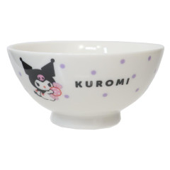 Japan Sanrio Pottery Rice Bowl - Kuromi / Candy