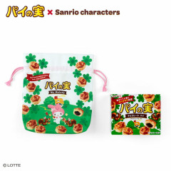 Japan Sanrio Original Drawstring Purse - My Melody / Painomi Chocolate Pie