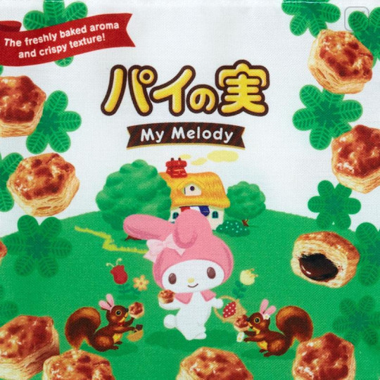 Japan Sanrio Original Drawstring Purse - My Melody / Painomi Chocolate Pie - 5