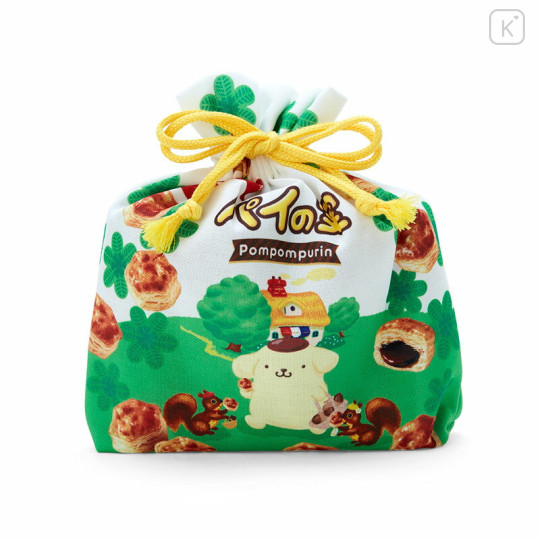 Japan Sanrio Original Drawstring Purse - Pompompurin : Painomi Chocolate Pie - 2