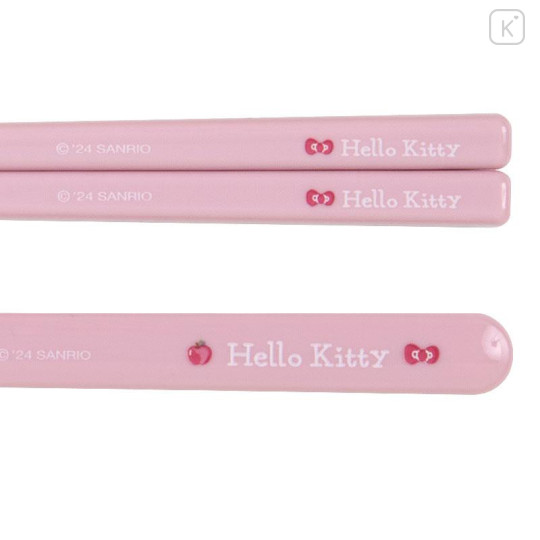 Japan Sanrio Original Chopsticks 18cm & Spoon with Case - Hello Kitty - 5