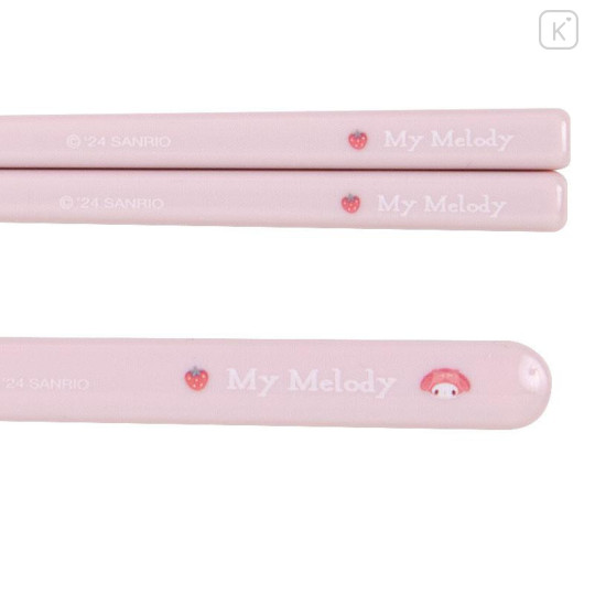 Japan Sanrio Original Chopsticks 18cm & Spoon with Case - My Melody - 5