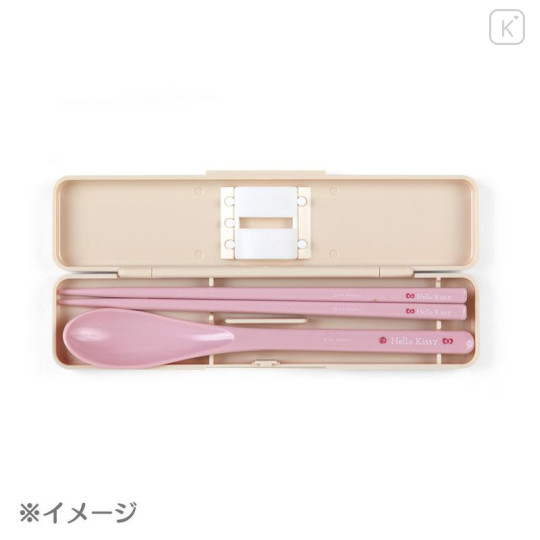 Japan Sanrio Original Chopsticks 18cm & Spoon with Case - My Melody - 6