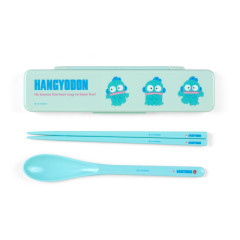 Japan Sanrio Original Chopsticks 18cm & Spoon with Case - Hangyodon
