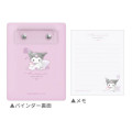 Japan Sanrio Notepad Memo with Binder - Kuromi - 2