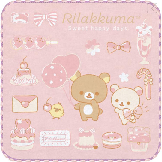 Japan San-X Mini Towel 3pcs Set - Rilakkuma / Sweet Happy Days - 2