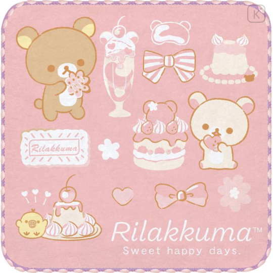 Japan San-X Mini Towel 3pcs Set - Rilakkuma / Sweet Happy Days - 3
