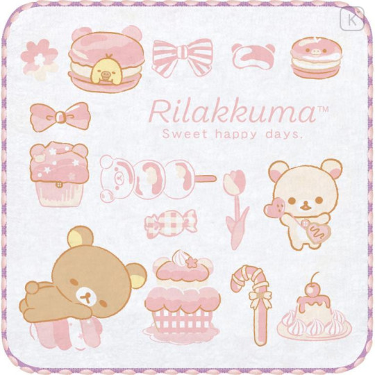 Japan San-X Mini Towel 3pcs Set - Rilakkuma / Sweet Happy Days - 4