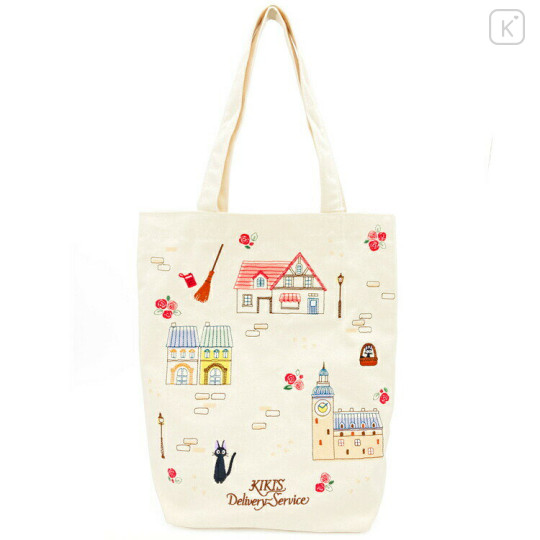 Japan Ghibli Embroidery Tote Bag - Kiki's Delivery Service / Street - 1