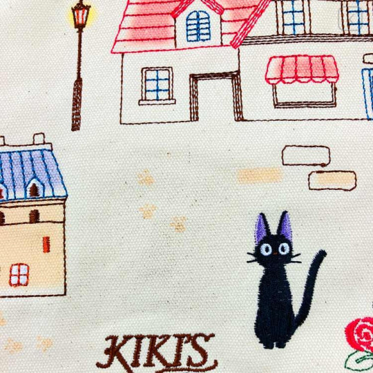 Japan Ghibli Mini Embroidery Tote Bag - Kiki's Delivery Service / Street - 4