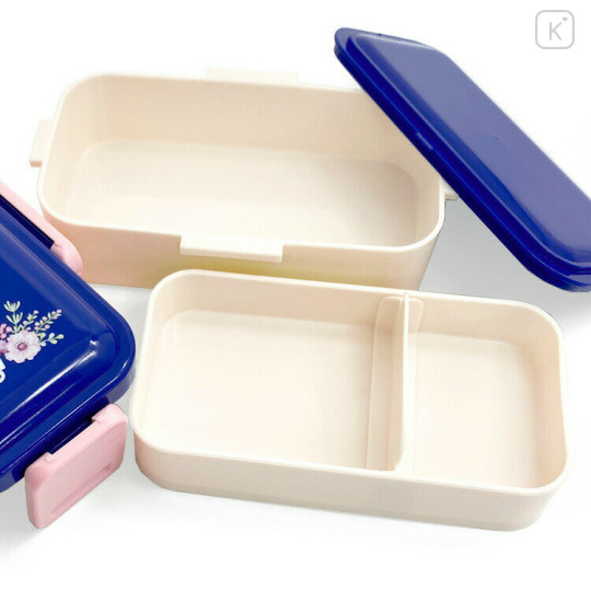 Japan Ghibli 2-Tier Bento Lunch Box - Kiki's Delivery Service / Flora Navy White - 2