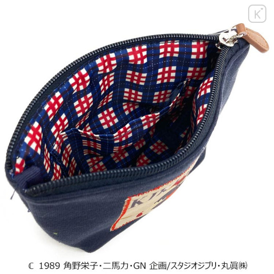 Japan Ghibli Embroidery Triangular Pouch - Kiki's Delivery Service / Black - 3