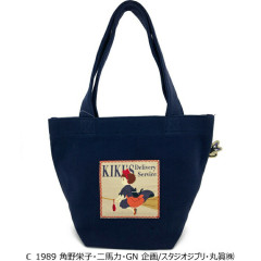 Japan Ghibli Mini Embroidery Tote Bag - Kiki's Delivery Service / Black