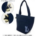Japan Ghibli Mini Embroidery Tote Bag - Kiki's Delivery Service / Black - 2