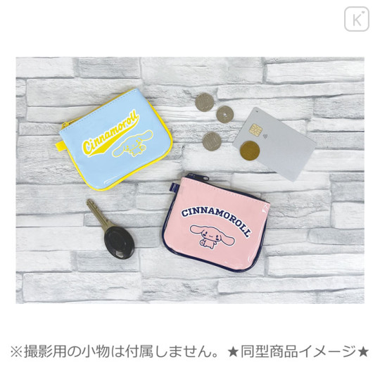 Japan Sanrio Enamel Mini Flat Pouch - Cinnamoroll / Pink - 3