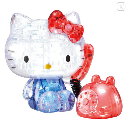 Japan Sanrio Crystal Gallery 3D Puzzle 39pcs - Hello Kitty / Telephone - 2