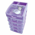 Japan Sanrio Plastic Chest 4 Tier - Kuromi : Purple - 1