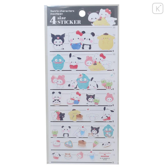 Japan Sanrio × Mochimochi Panda 4 Size Sticker - Characters - 1