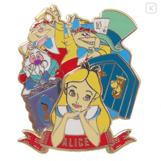 Japan Disney Pin Badge - Alice in Wonderland / Rabbit - 1