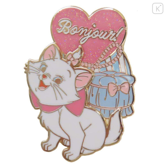 Japan Disney Pin Badge - Marie Cat : Bonjour - 1