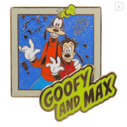 Japan Disney Pin Badge - Goofy & Max - 1