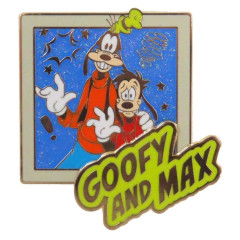 Japan Disney Pin Badge - Goofy & Max